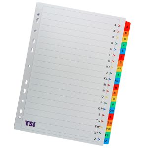 Ordnerregister. A4. farbig. Buchstaben (A-Z)