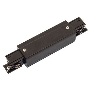 Stromschienen-Geradeverbinder für Schienensystem. schwarz