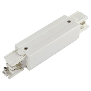 Stromschienen-Geradeverbinder für Schienensystem. weiß