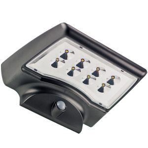 LED-Wandleuchte mit Solarbetrieb 8 kräftige LEDs