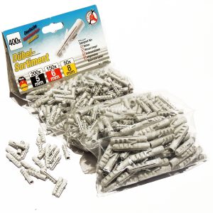 Kunststoff Dübel-Sortiment 400 Teile
