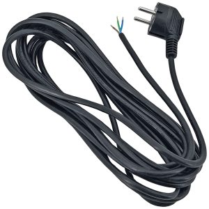 Schutzkontakt Netzkabel mit offenem Ende 5m. 3x 0.75mm² schwarz