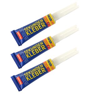 Sekundenkleber 3 Tuben a 3 gr.