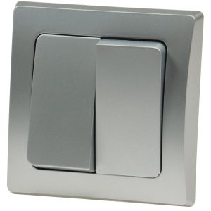 Serien-Schalter 2-fach. Delphi-Serie silber