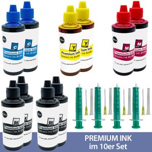 Premium Nachfüll-10er Set für Lexmark Drucker inkl. Zubehör