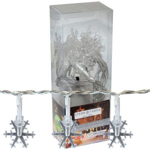 Lichterkette 10 LED Schneeflocken 1.15m warmweiß