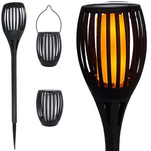 Solar 3in1 Gartenfackel natürlich flackerndes Fackel-Licht