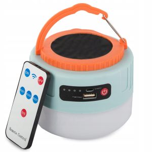 LED Solar Campingleuchte. USB-Ladefunktion. Fernbedienung