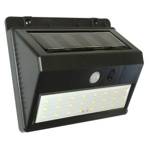 Solar Wandleuchte mit Bewegungsmelder 24 LEDs. Akku