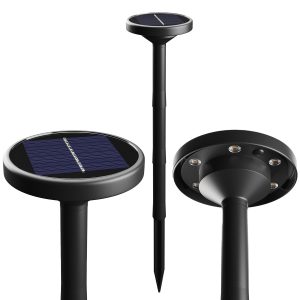 XL Solar-Gartenleuchte Solara Plato mit Erdspieß. 60cm Höhe