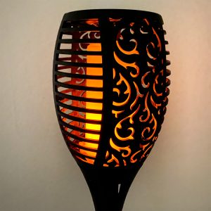 Solar Gartenfackel XXL. natürlich flackerndes Fackel-Licht