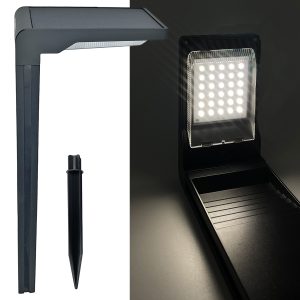 LED-Solarlampe mit Erdspieß. 5W 200lm. Höhe 41cm