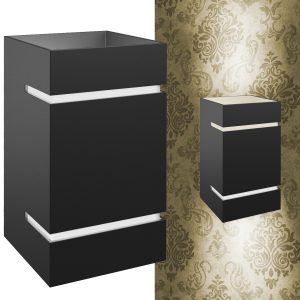 Wandleuchte SQUALLA. G9 Sockel IP20 Aluminium. eckig schwarz