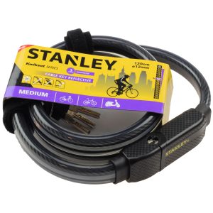 STANLEY Kabel-Fahrradschloss. 1200 mm. reflektierend