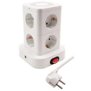 Steckdosenturm 8 Steckdosen 230V + 2x USB-A 1x USB-C