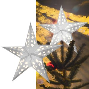 Weihnachts-Stern mit 10 LED-Lichtern Weiß. XL 50x50cm