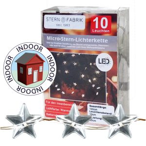 LED Lichterkette Mikro-Sterne 10 LED 105cm