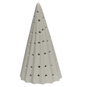 Porzellan LED Weihnachtsbaum 11.5x6cm weiß