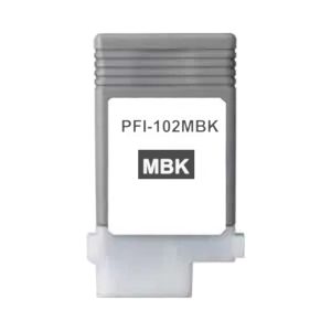 Tintenpatrone kompatibel zu PFI-102 MBK. matt schwarz