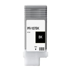 Tintenpatrone kompatibel zu PFI-107 BK. schwarz