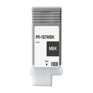 Tintenpatrone kompatibel zu PFI-107 MBK. mattschwarz