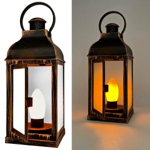 Vintage Laterne mit bewegtem LED-Licht