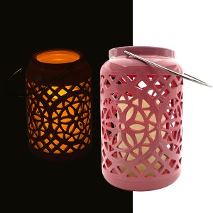 Deko Tischleuchte mit Henkel. LED-Kerze 18cm Höhe Deko Tischleuchte mit Henkel. LED-Kerze 18cm Höhe