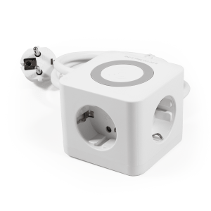 Tisch-Steckdose 3-fach. mit USB-Ladeanschlüssen und Qi Wireless Charger
