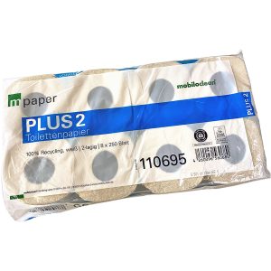 8 Rollen Toilettenpapier. 2-lagig. recycling
