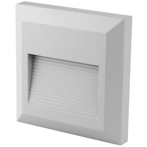 LED Treppen- Wandleuchte 2W. quadratisch. warmweiß. grau