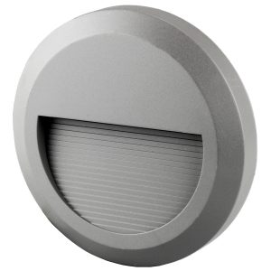 LED Treppen- Wandleuchte 2W. rund. warmweiß. grau