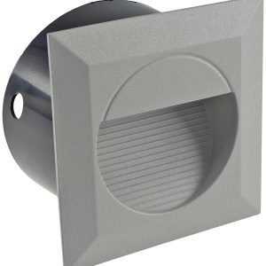 LED Wandeinbauleuchte „WEL Q14“ IP65. 14 LEDs. Aluminium. warmweiß