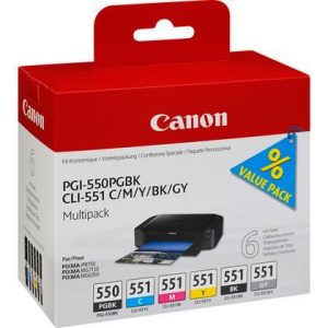 Original Canon Multi- / Value-Pack PGI-550. CLI-551