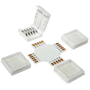 Verbinder für 4 RGBW LED-Stripes in + Form 5 Pin