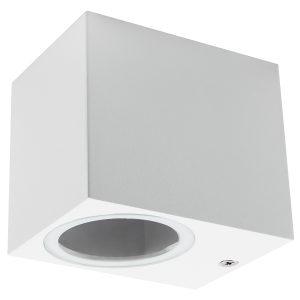Wandleuchte „Square“. Aluminium. IP44. 1-flammig. weiß