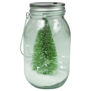 LED Weihnachtsbaum grün. im Glas