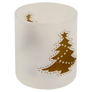LED Teelicht Weihnachtsbaum-Motiv. flackerndes Licht