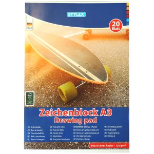 Zeichenblock. 20 Blatt. A3
