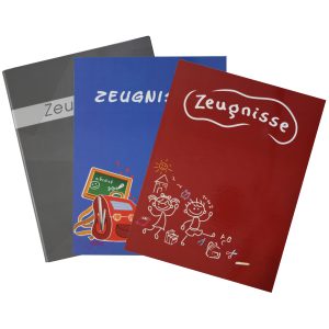 Zeugnismappe in 3 verschiedenen Motiven