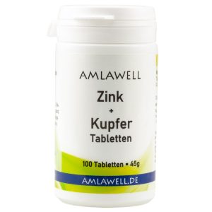 Amlawell Zink + Kupfer Tabletten / 100 Tabletten