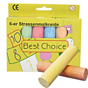 6er Set Straßenmalkreide 10cm Jumbo in Box