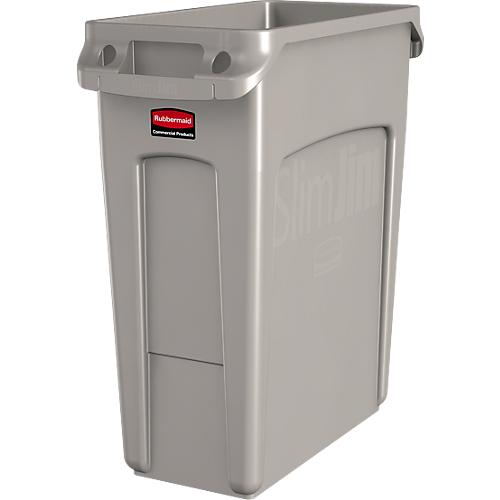 Abfallbehälter Slim Jim®, Kunststoff, Fassungsvermögen 60 Liter, beige