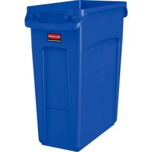 Abfallbehälter Slim Jim®, Kunststoff, Fassungsvermögen 60 Liter, blau Abfallbehälter Slim Jim®, Kunststoff, Fassungsvermögen 60 Liter, blau