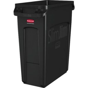 Abfallbehälter Slim Jim®, Kunststoff, Fassungsvermögen 60 Liter, schwarz