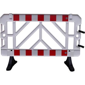 Absperrgitter 2er Set, 1000 x 1500 mm, weiß-rot