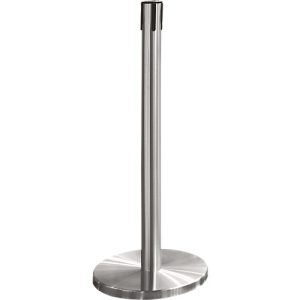 Absperrpfosten GLA55, ohne Gurt, aus Edelstahl, H 985 mm