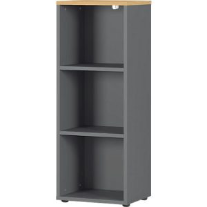Aktenregal Agenda Home, 3 OH, B 450 x T 400 x H 1200 mm, Graphit/Eiche Aktenregal Agenda Home, 3 OH, B 450 x T 400 x H 1200 mm, Graphit/Eiche