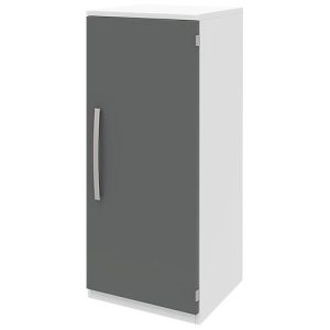 Aktenschrank BARI, 3 OH, 2 Böden, Türanschlag rechts, B 427 x T 430 x H 1117 mm, weiß/anthrazit
