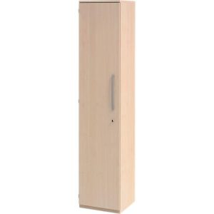 Aktenschrank BARI, 6 Ordnerhöhen, 5 Böden, Schloss, Türanschlag links, B 427 x T 430 x H 2174 mm, Ahorn-Dekor Aktenschrank BARI, 6 Ordnerhöhen, 5 Böden, Schloss, Türanschlag links, B 427 x T 430 x H 2174 mm, Ahorn-Dekor