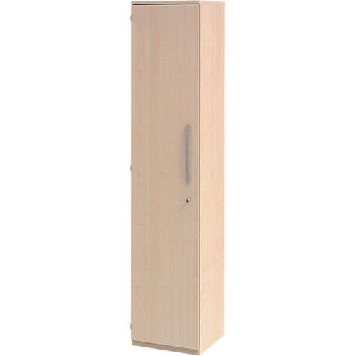 Aktenschrank BARI, 6 Ordnerhöhen, 5 Böden, Schloss, Türanschlag links, B 427 x T 430 x H 2174 mm, Ahorn-Dekor